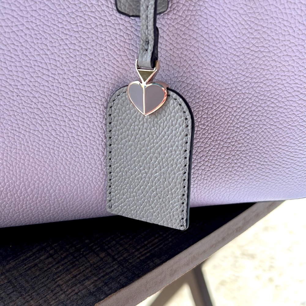 NWT Kate Spade Lavender, grey & cream satchel or tote. - Picture 5 of 13